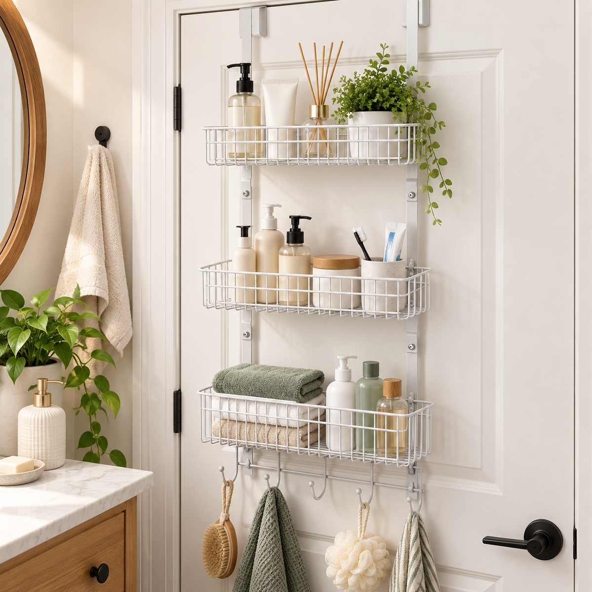 3-Basket Over-the-Door Organizer
