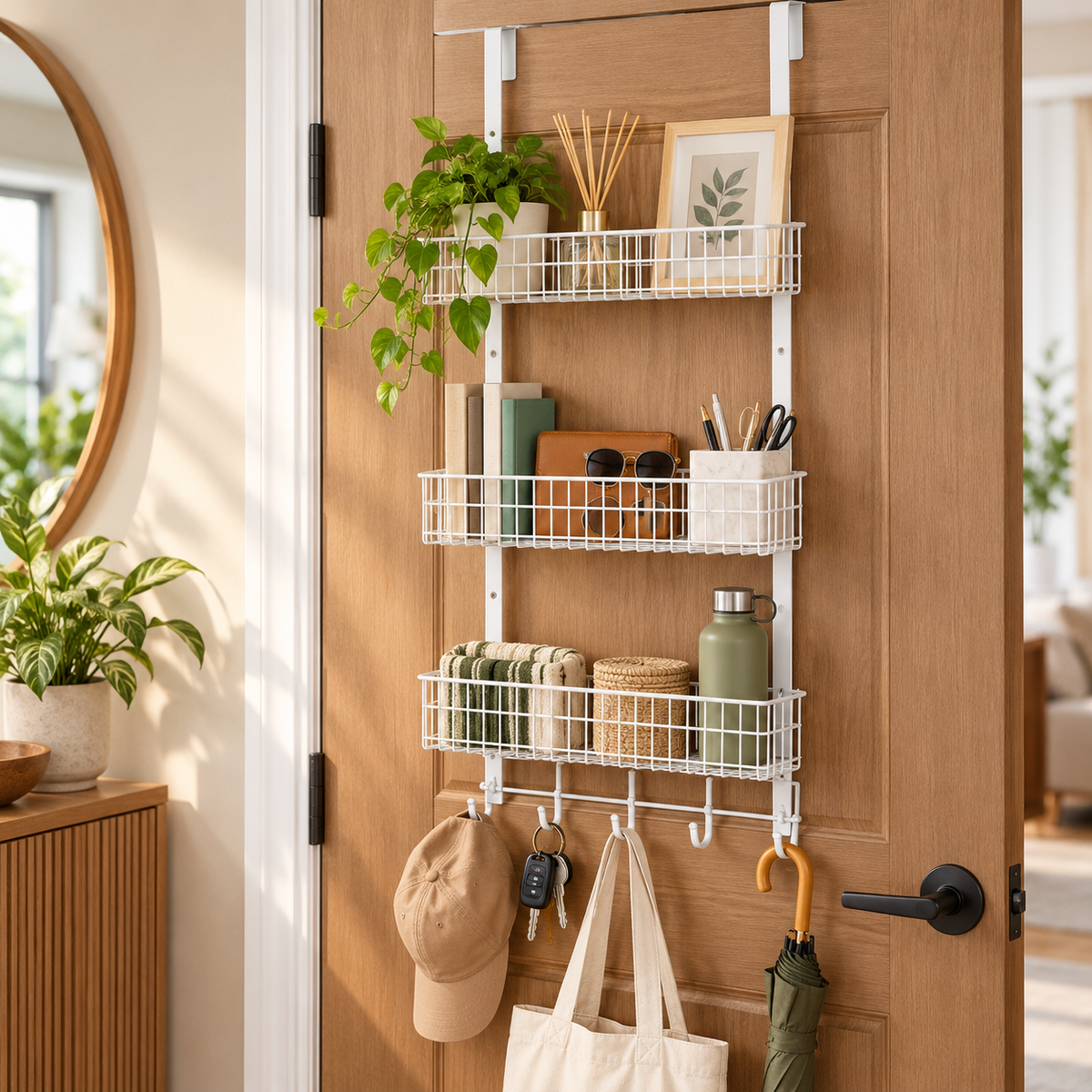 3-Basket Over-the-Door Organizer