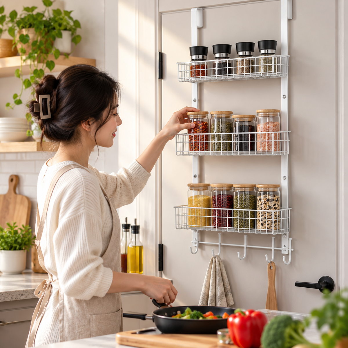 3-Basket Over-the-Door Organizer