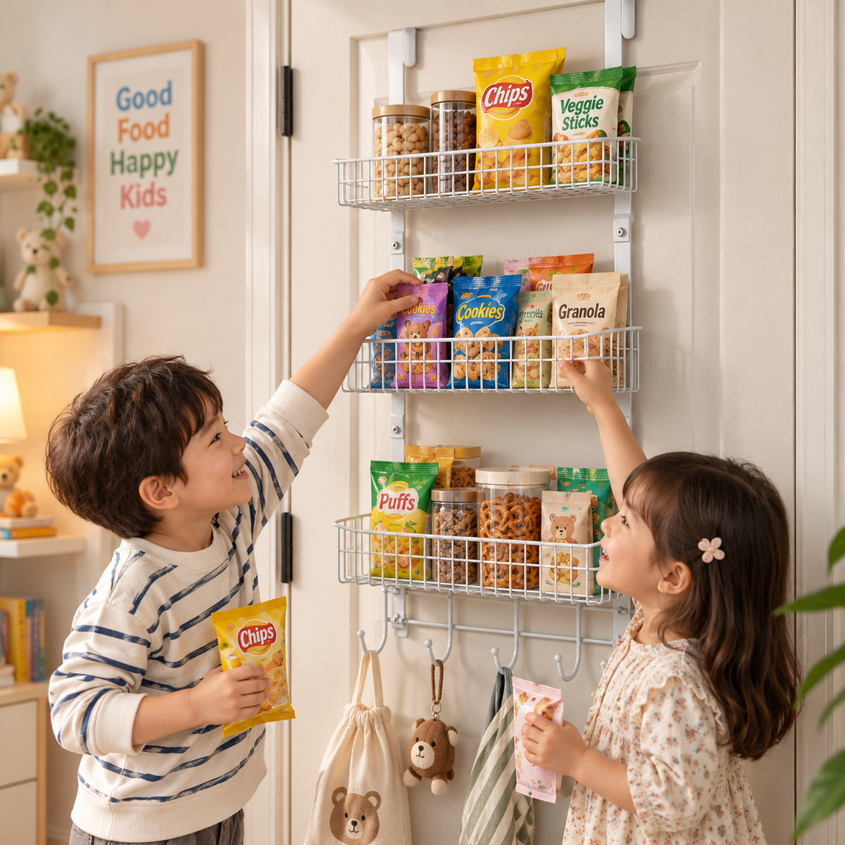 3-Basket Over-the-Door Organizer