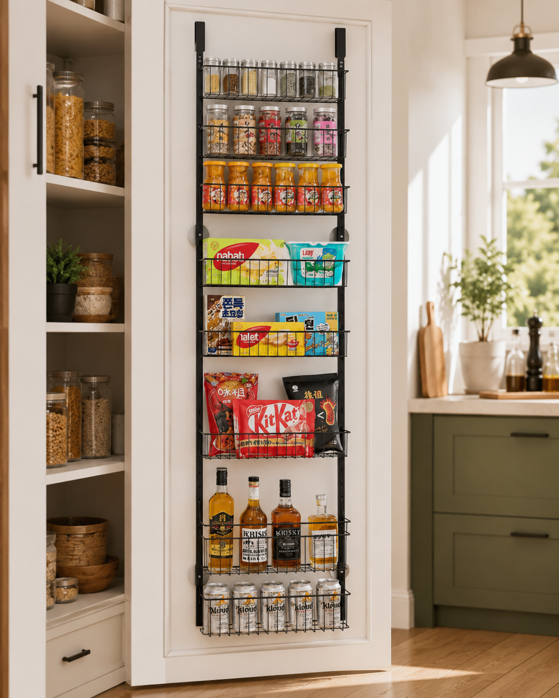 8-Tier Door-Mounted Pantry Organizer