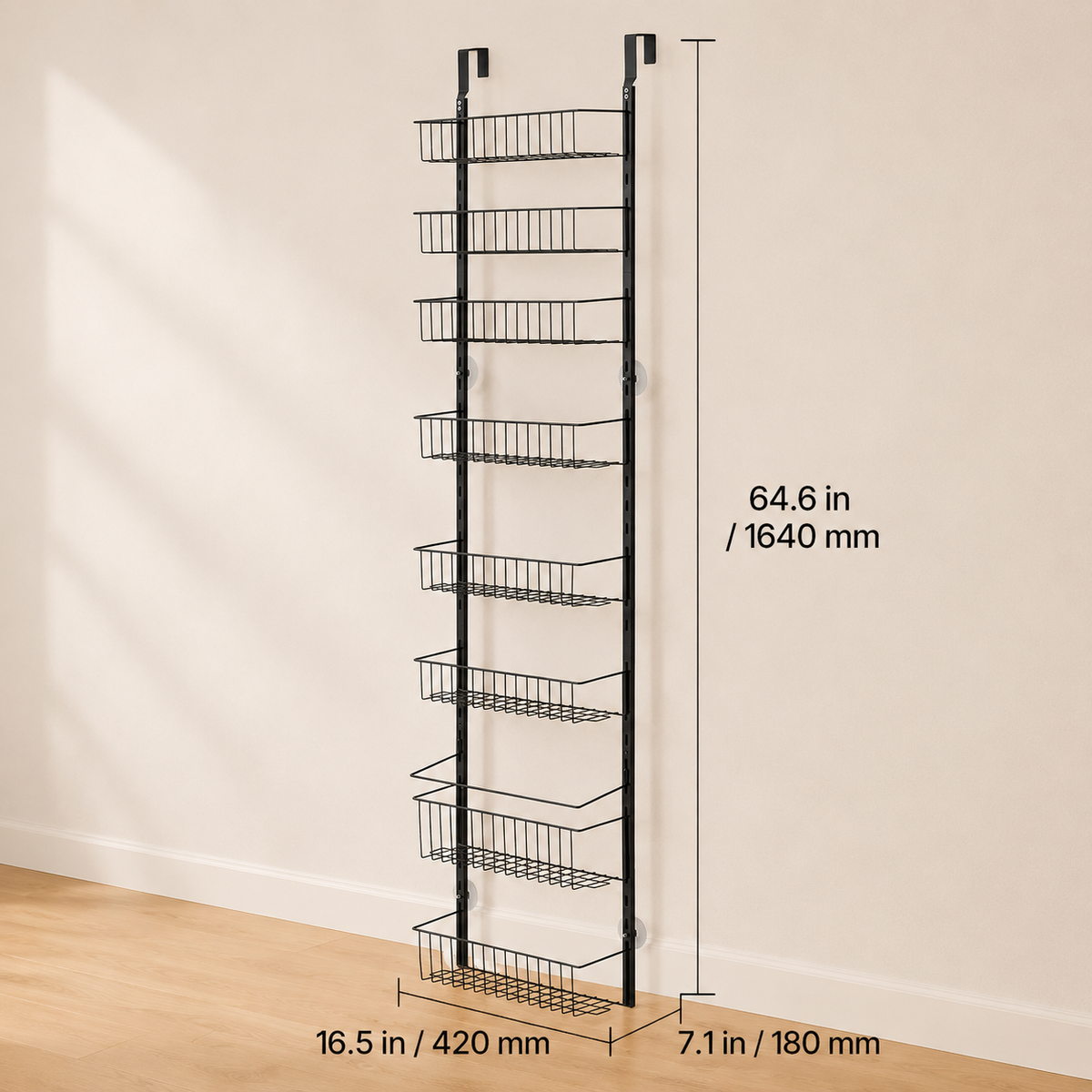 8-Tier Door-Mounted Pantry Organizer
