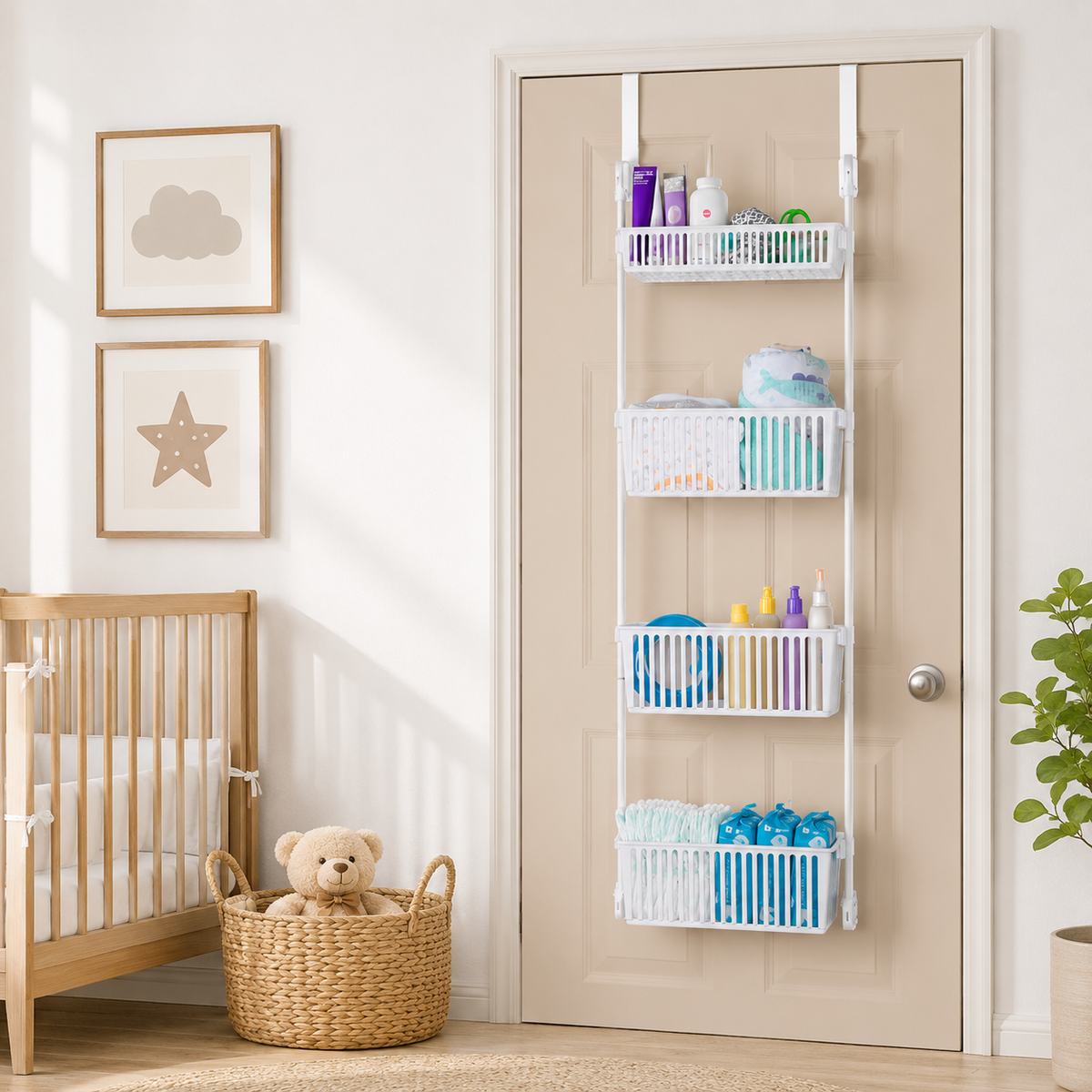 4-Tier Over-the-Door Pantry Organizer